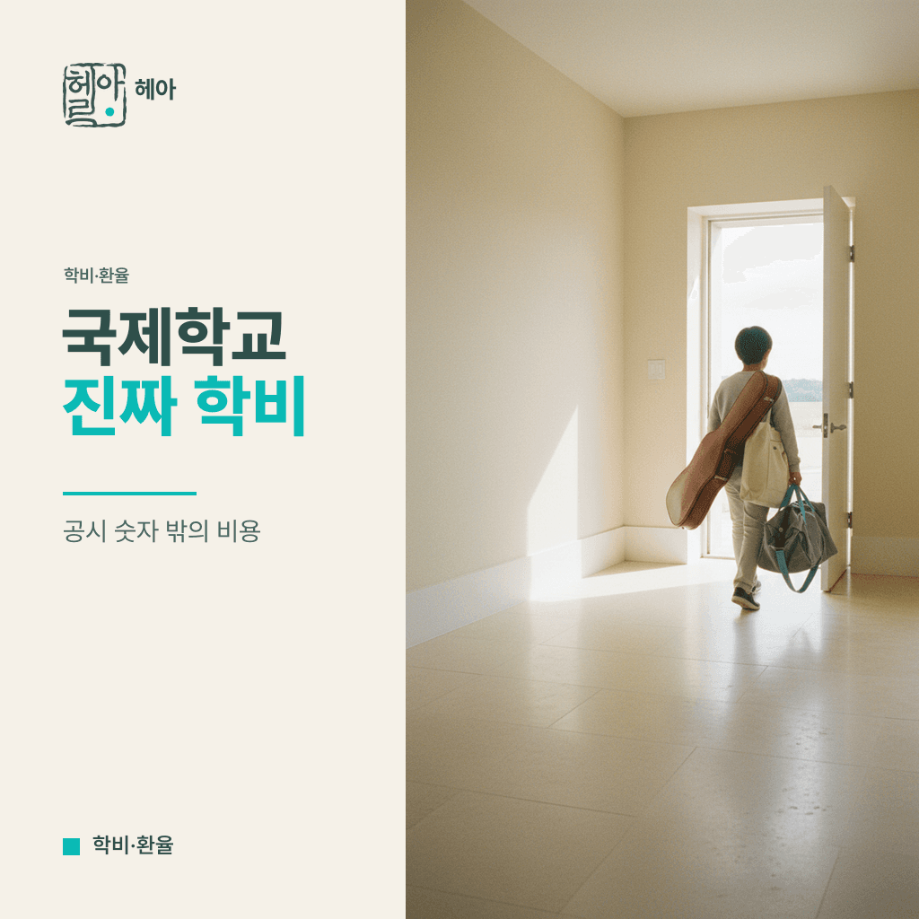 국제학교 학비의 진짜 총액, 공시 숫자 뒤의 계산